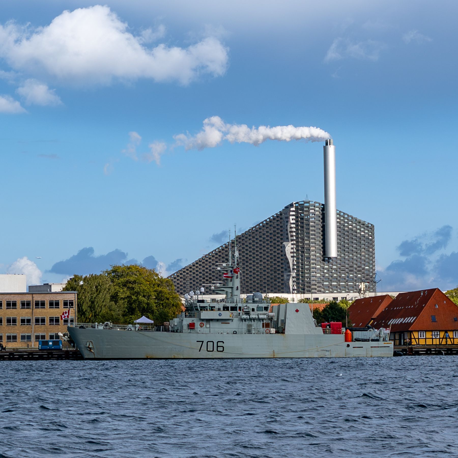 Amager Blake Incinerator and Naval Vessel (Square)